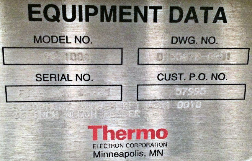 2 Units - Ramsey 36" X 19' Weigh Belt Feeder & Thermo Electron Corp Model 90-100a With Dual 10-101r Belt Scales)